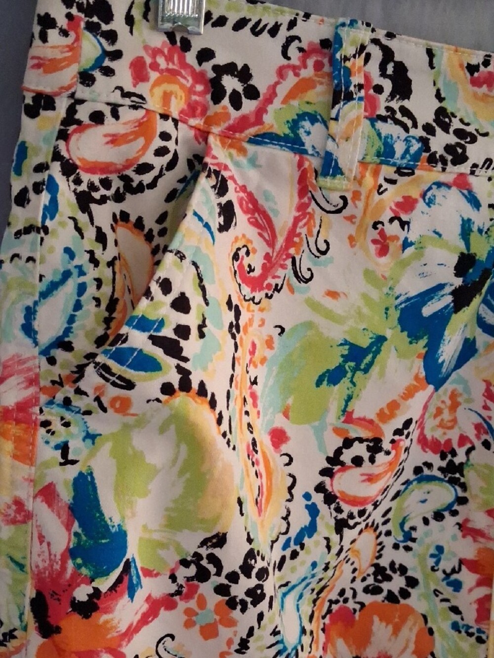Christopher & Banks Multi Colorful Floral & Paisley Print Skort Size 6 - Picture 2 of 7